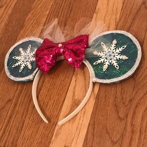 Handmade Elsa Frozen mini/mikey mouse ears